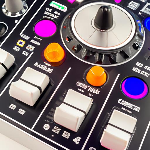 A budget-friendly DJ controller with vibrant buttons for easy navigation.