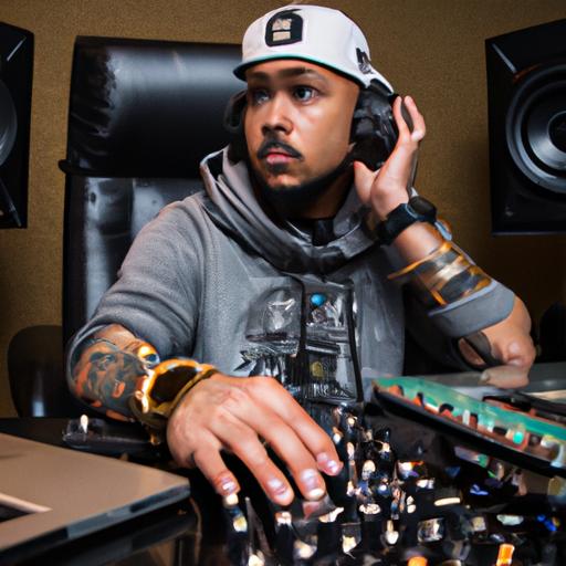DJ Drama perfecting his craft in the studio