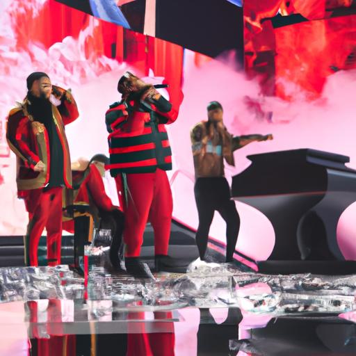 DJ Khaled and his collaborators bring the house down with their hit song during the AMA performance