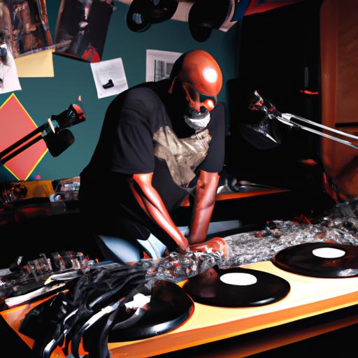 Frankie Knuckles at work in the studio, creating legendary house music
