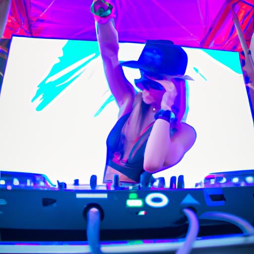 Korolova DJ electrifying the crowd with her music