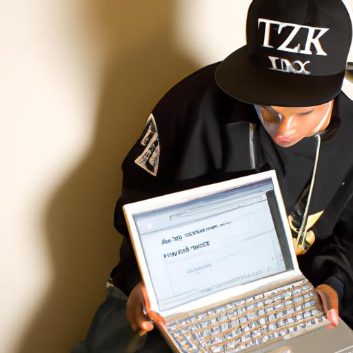 A student studying the lyrics of "It Takes Two" on a laptop